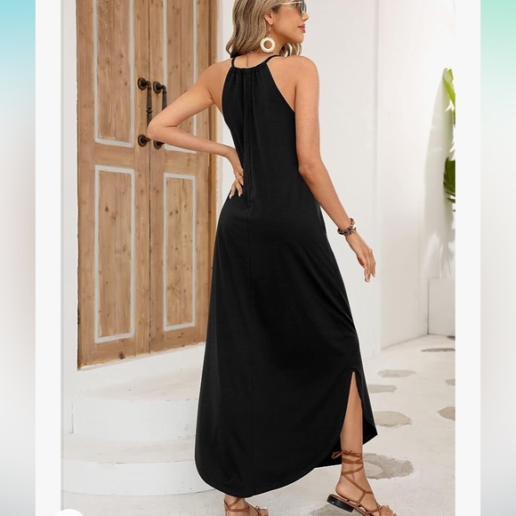 LIKE NEW Black High Neck Maxi Dress - Picture 5 of 5